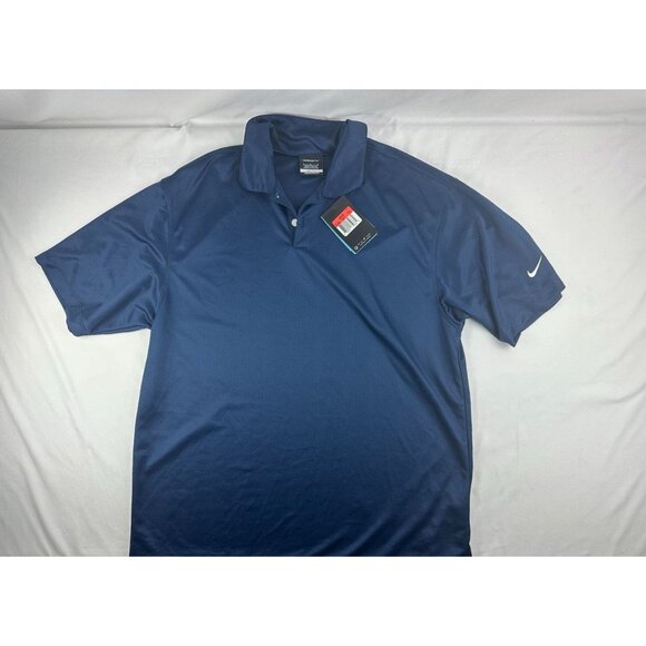 NWT Nike Golf Fit Dry Navy Blue Size Large Polo Shirt - Picture 1 of 7